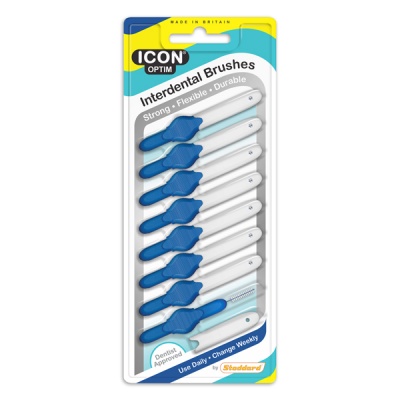 Icon Interdentals Blue (Size 3) Pk8, Pack of 8