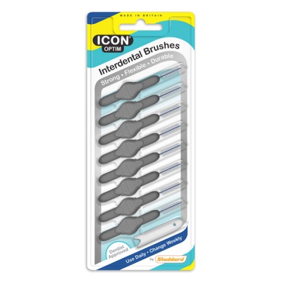 Icon Interdentals Grey (Size 7) Pk8, Pack of 8