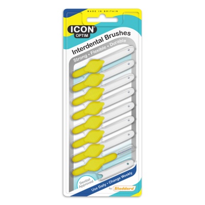 Icon Interdentals Yellow (Size 4) Pk8, Pack of 8