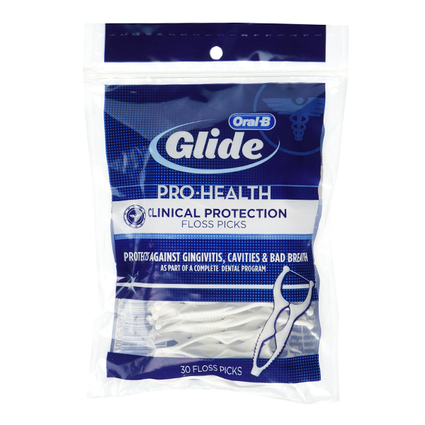 Oral-B Glide Floss Picks, Pack of 30