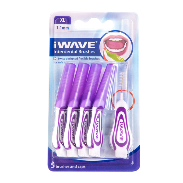 iWave Interdental Brush Purple, Pack 5