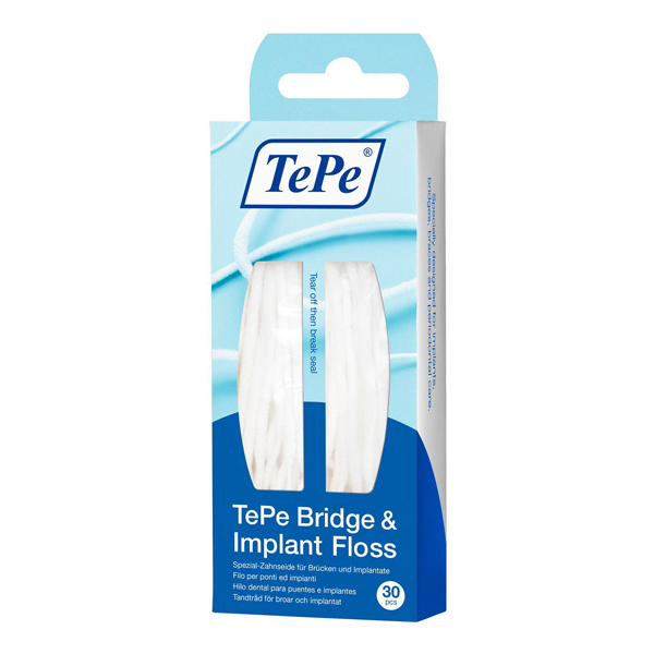 Tepe Bridge & Implant Floss, Pack of 30