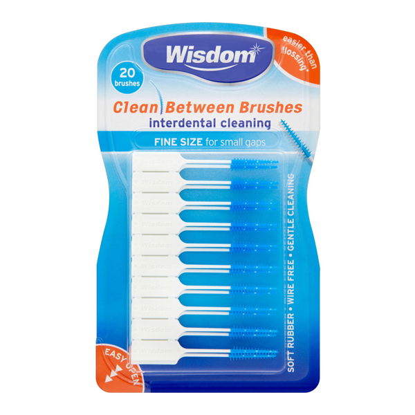 Wisdom Clean Between Brushsticks Fine (Blue), Pack of 20